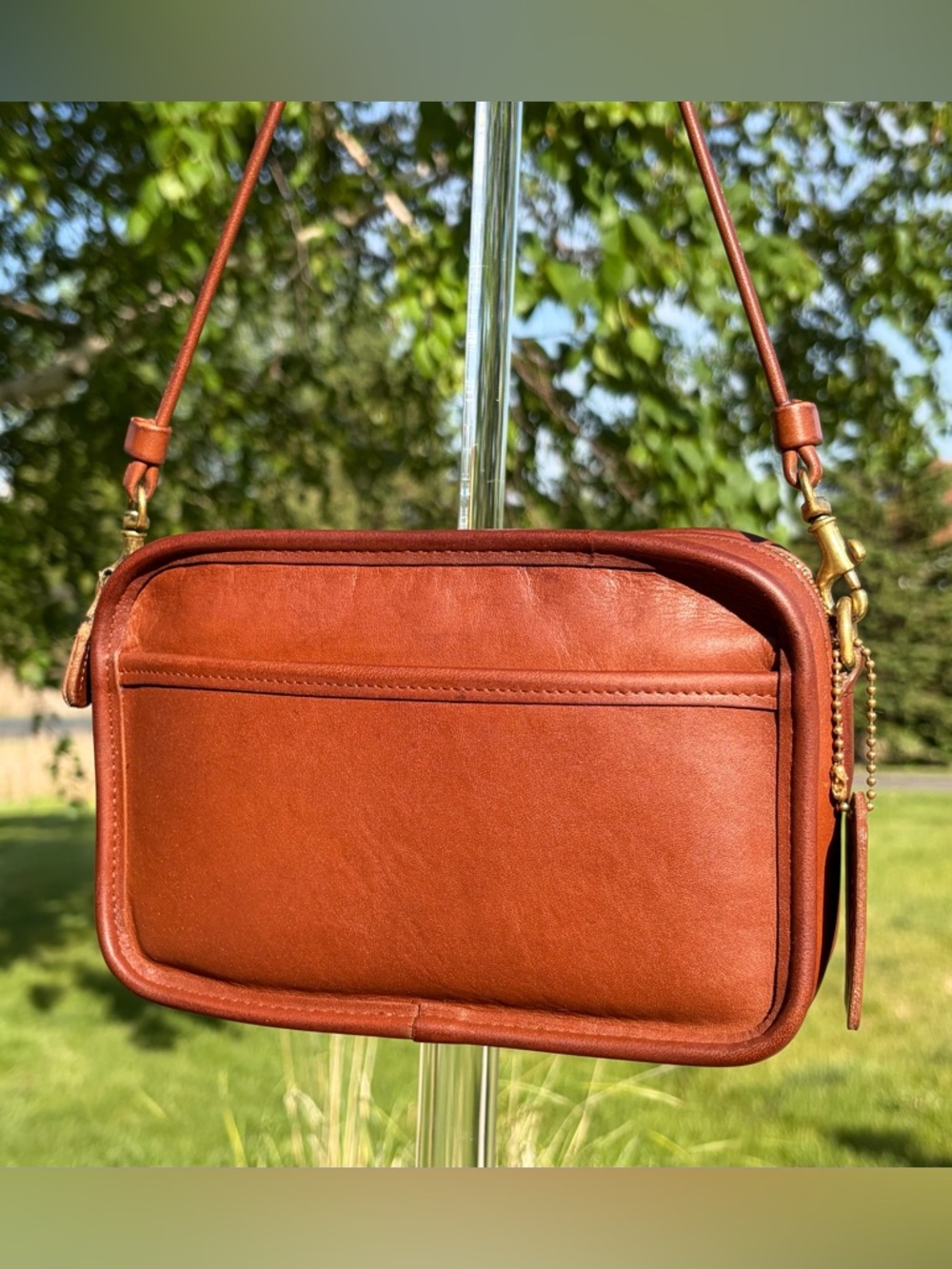 Vintage COACH Carnival Crossbody Saddle Brown Leather 9925 - Picture 5 of 17